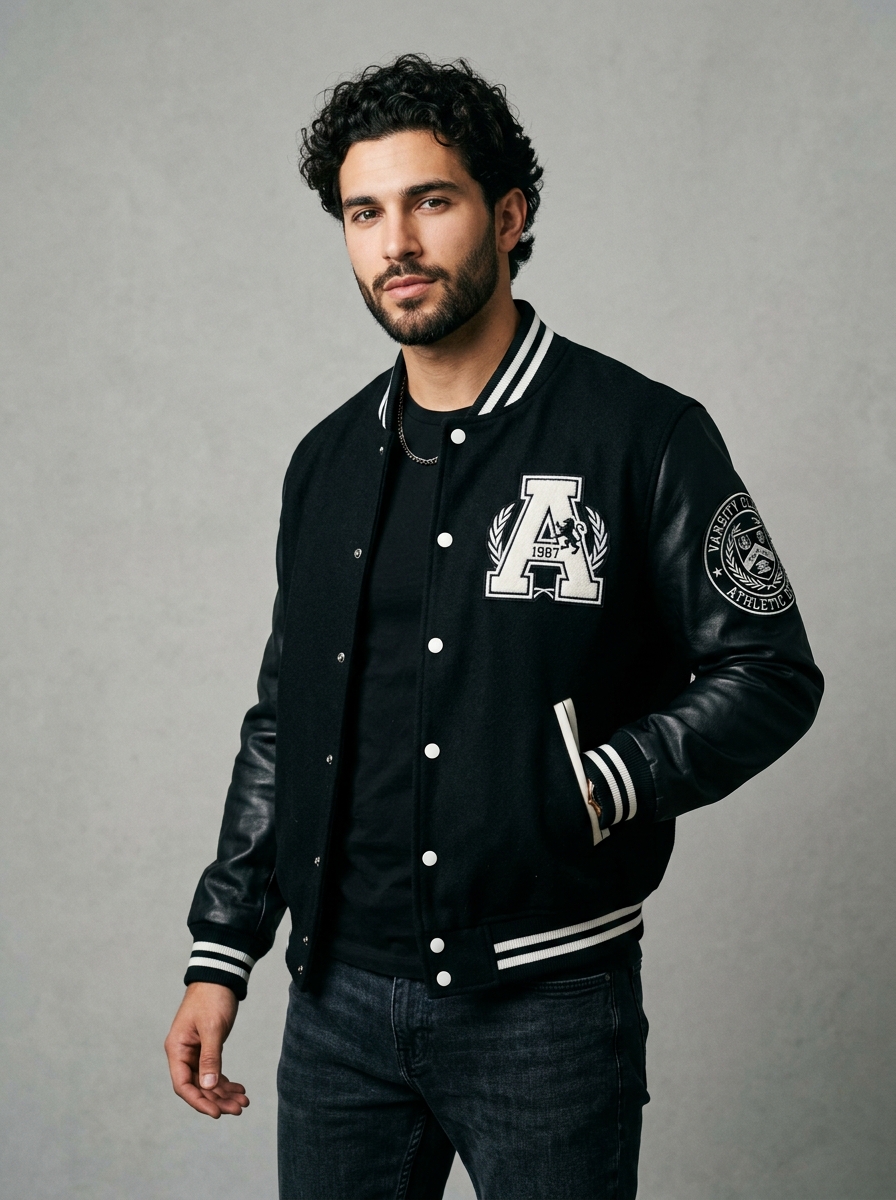 Black Varsity Jacket