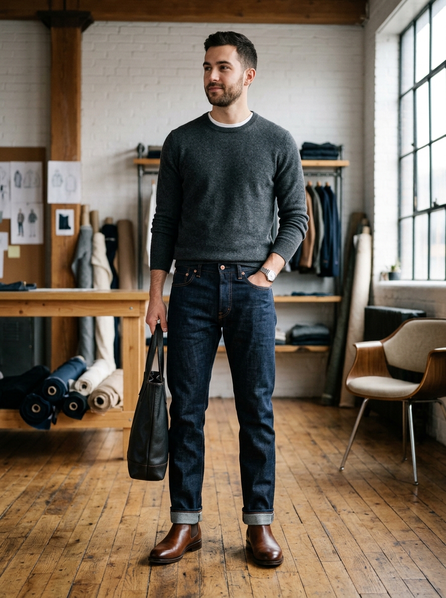 Vintage Washed Slim Jeans