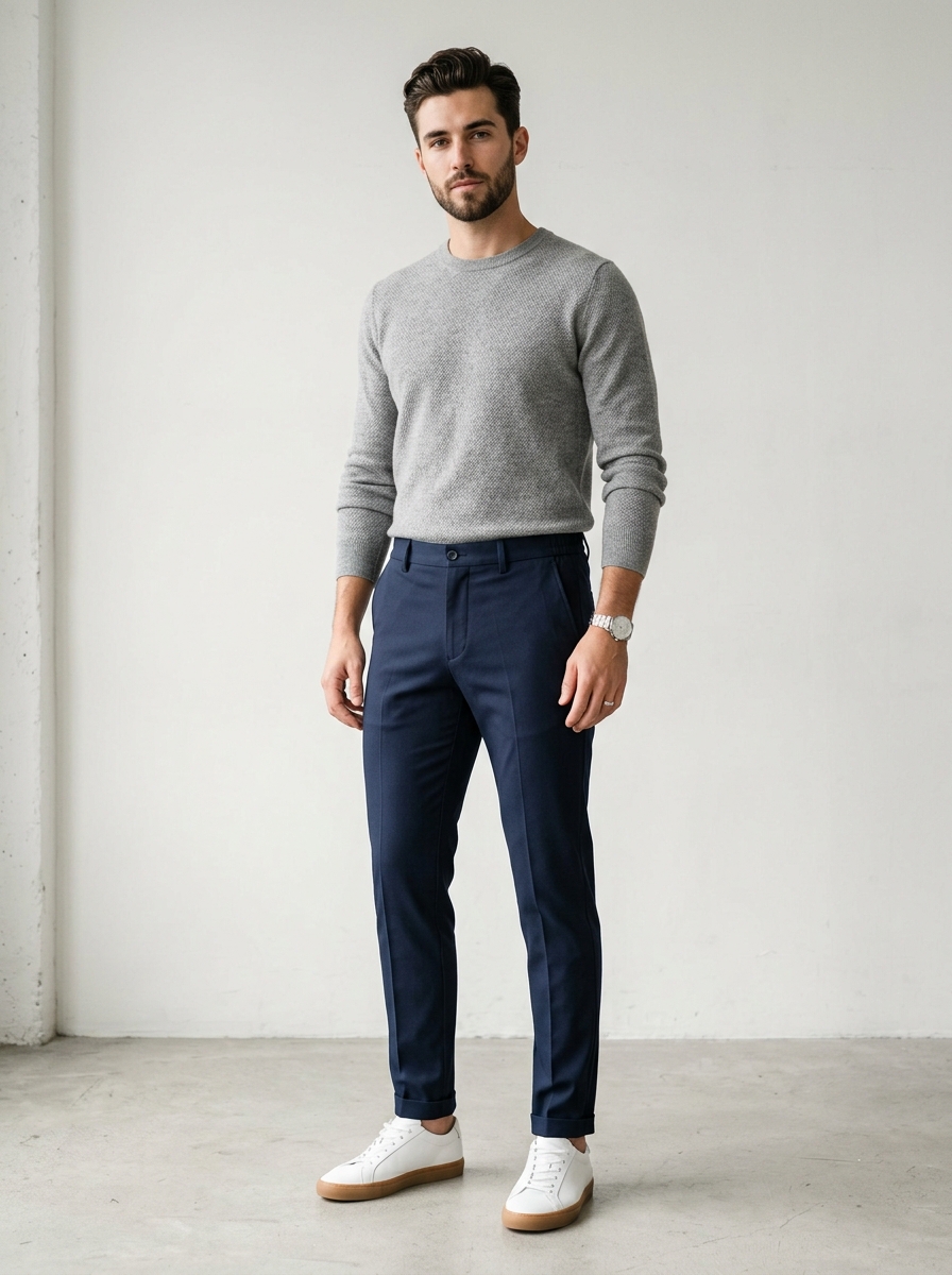 MICRO STRETCH CASUAL TROUSER