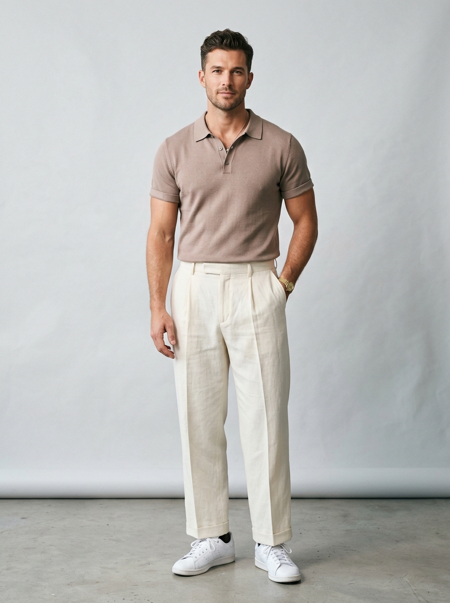 Mocha Mercerized Polo Shirt